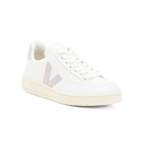 VEJA White/grey Made In Brazil Leather V 12 Sneakers